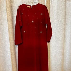 Turkish red maxi dress